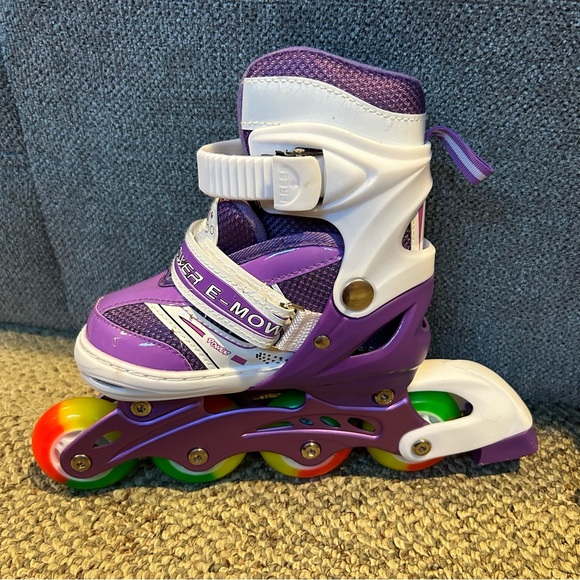 Kids Adjustable Inline Skates Purple Girls Size Small - Picture 5 of 9